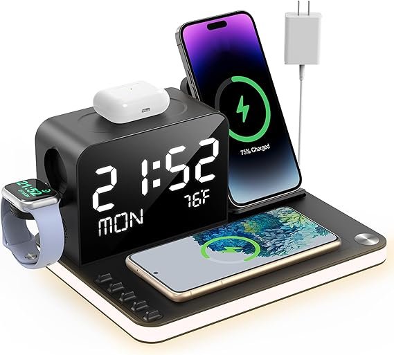 BezosMax™ Station de Charge 7 en 1 – L'Accessoire Indispensable pour Votre Quotidien !